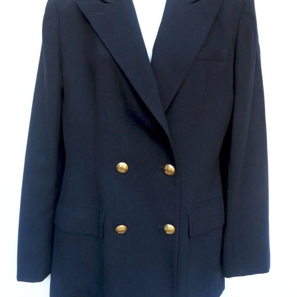 Ralph Lauren Women's Blue Wool Blazer - Picture 1 of 10